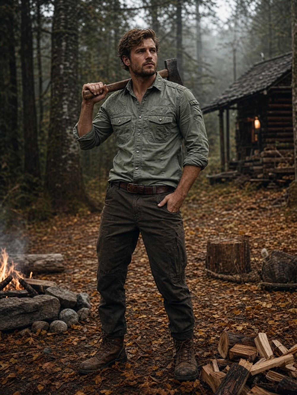 Eider Green Button-Up Shirt